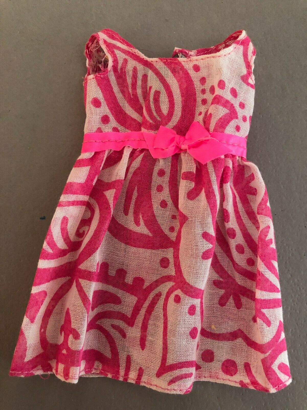 1511 Fashion Bouquet Sears Pink Print Dress 1970 Mod Vintage Barbie Doll